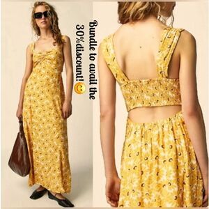 By Free People Rosalee Midi in Yellow